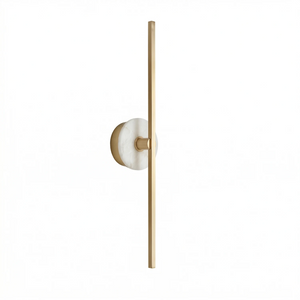 Essential Alabaster Brass Wall Sconce - Pure White Alabaster Profile | HoaiLamp