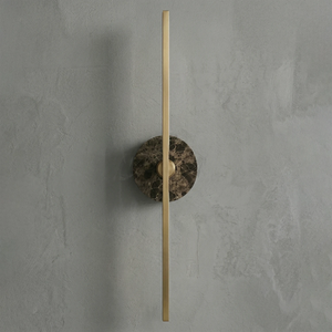 Essential Alabaster Brass Wall Sconce - Earthy Marble Mood Lighting | HoaiLamp