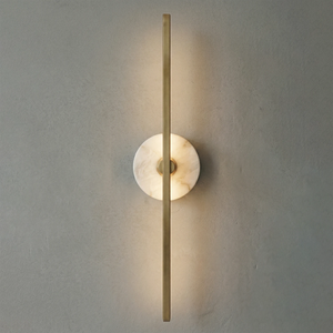 Essential Alabaster Brass Wall Sconce - Warm Alabaster Wall Wash | HoaiLamp