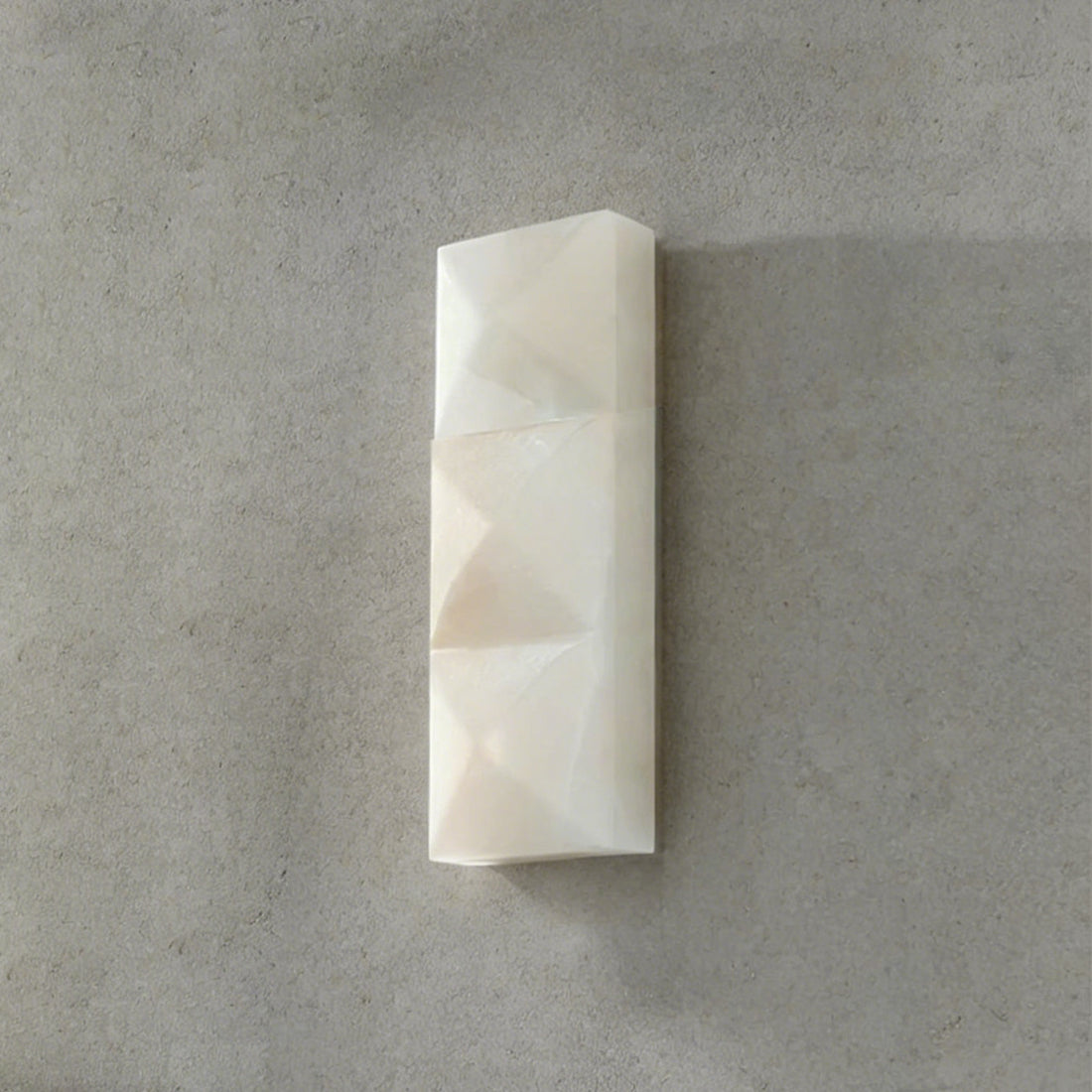 Faceted Alabaster Wall Sconce - Studio Concrete Wall Unlit Stone Texture | HoaiLamp