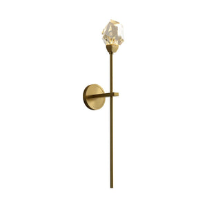 Faceted Crystal Masonry Wall Sconce - Slender Long-Stem Profile | HoaiLamp
