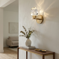 Faceted Crystal Masonry Wall Sconce - Elegant Entryway Welcome | HoaiLamp
