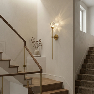 Faceted Crystal Masonry Wall Sconce - Grand Staircase Perspective | HoaiLamp