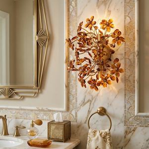 Fiore Wall Lamp - Luxurious Amber Bath Glow | HoaiLamp