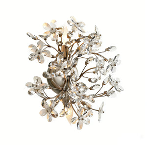  Fiore Wall Lamp - Timeless Pewter & Clear Crystal | HoaiLamp