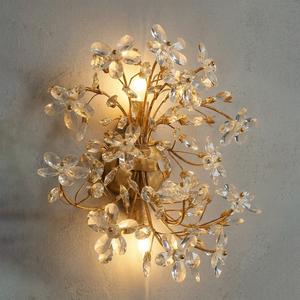 Fiore Wall Lamp - Radiant Golden Floral Radiance | HoaiLamp