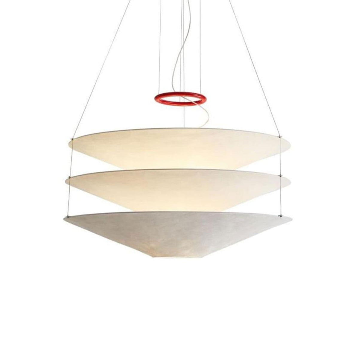 Floating Three Tiered Disc Pendant Light