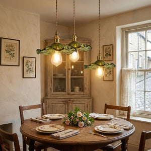 Floral Glass Pendant Light - view 8 | Hoailamp