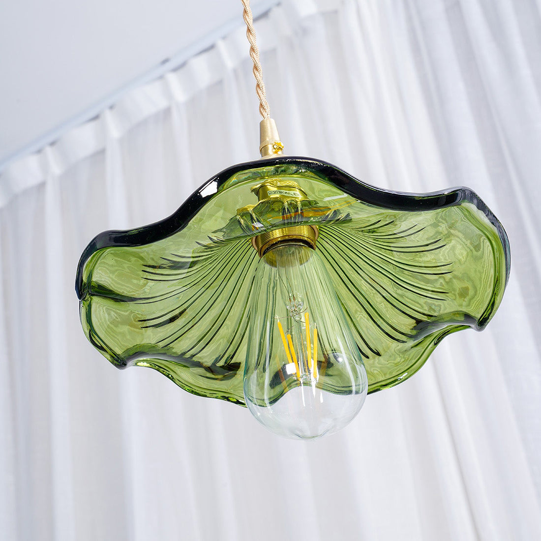 Floral Glass Pendant Light - view 23 | Hoailamp