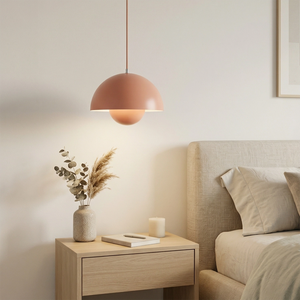 Flower Bud Pendant Light - Tender Sakura Pink Bedroom Bedside Nightstand Cozy | HoaiLamp