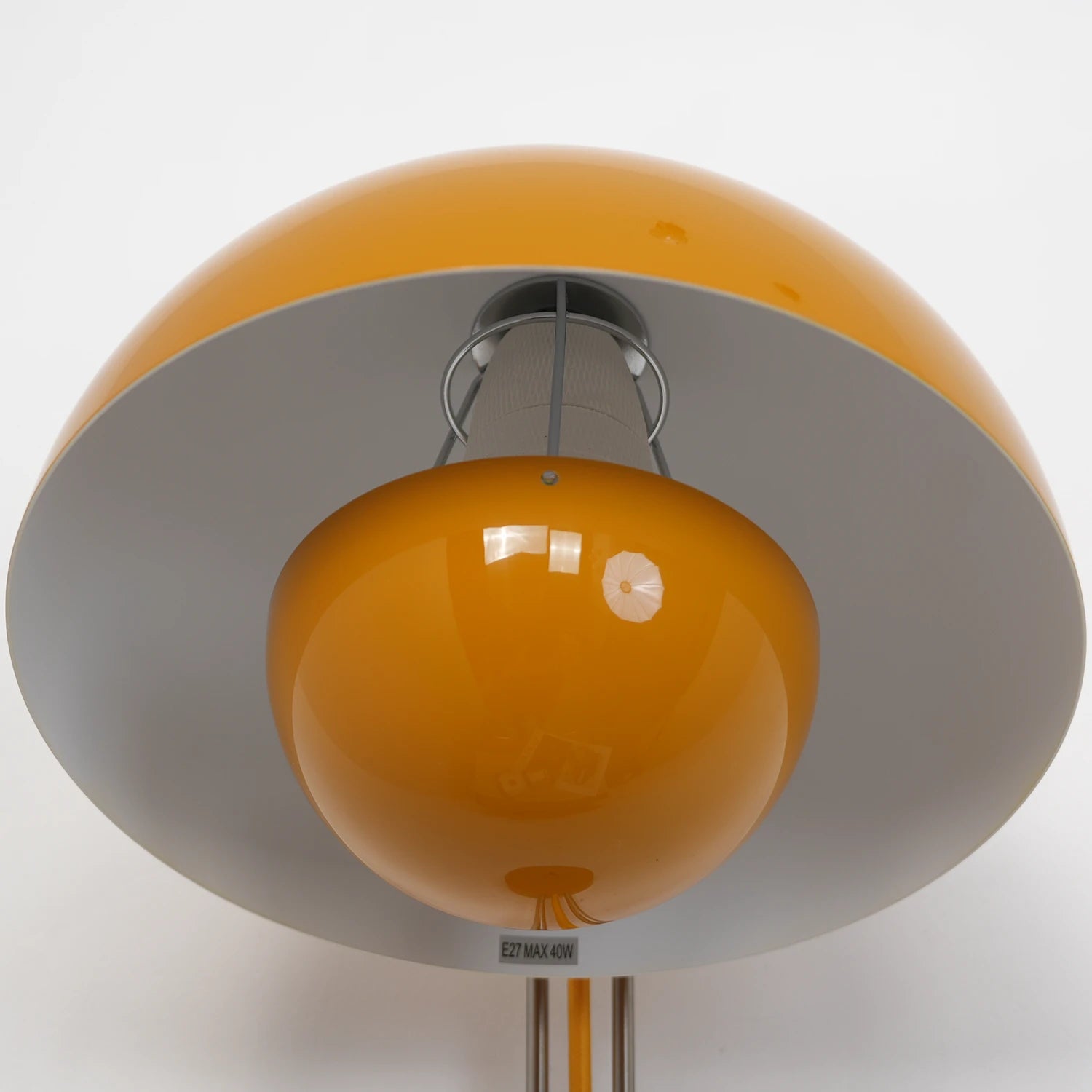 Flower Bud Wall Lamp - Chrome & Mustard Dual-Hemisphere Detail | HoaiLamp