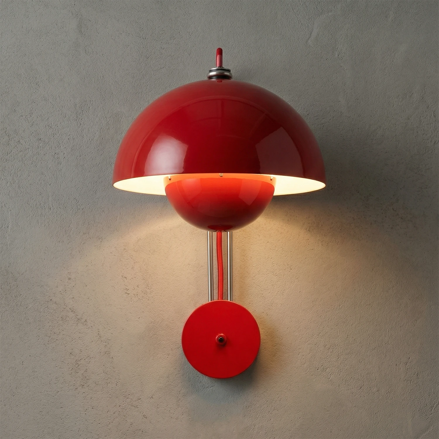 Flower Bud Wall Lamp - Vibrant Red Bold Statement Lighting | HoaiLamp