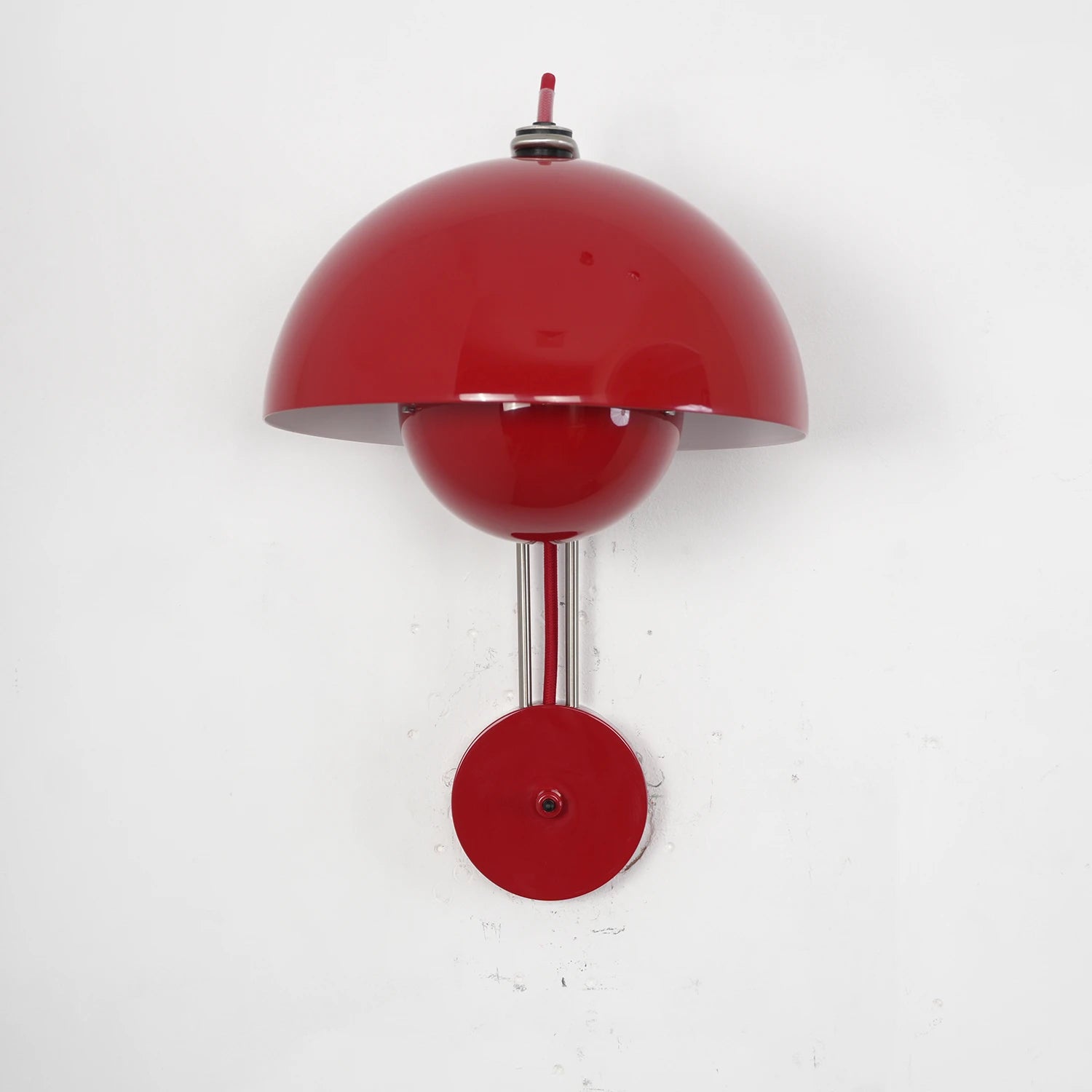 Flower Bud Wall Lamp - Bold Vermilion Red Statement Lighting | HoaiLamp