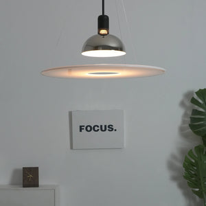 Frisbee Pendant Light - Radiant Chrome Glow | HoaiLamp