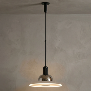 Frisbee Pendant Light - Industrial Steel Aura | HoaiLamp