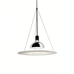 Frisbee Pendant Light - Sleek Silver Chrome Silhouette | HoaiLamp