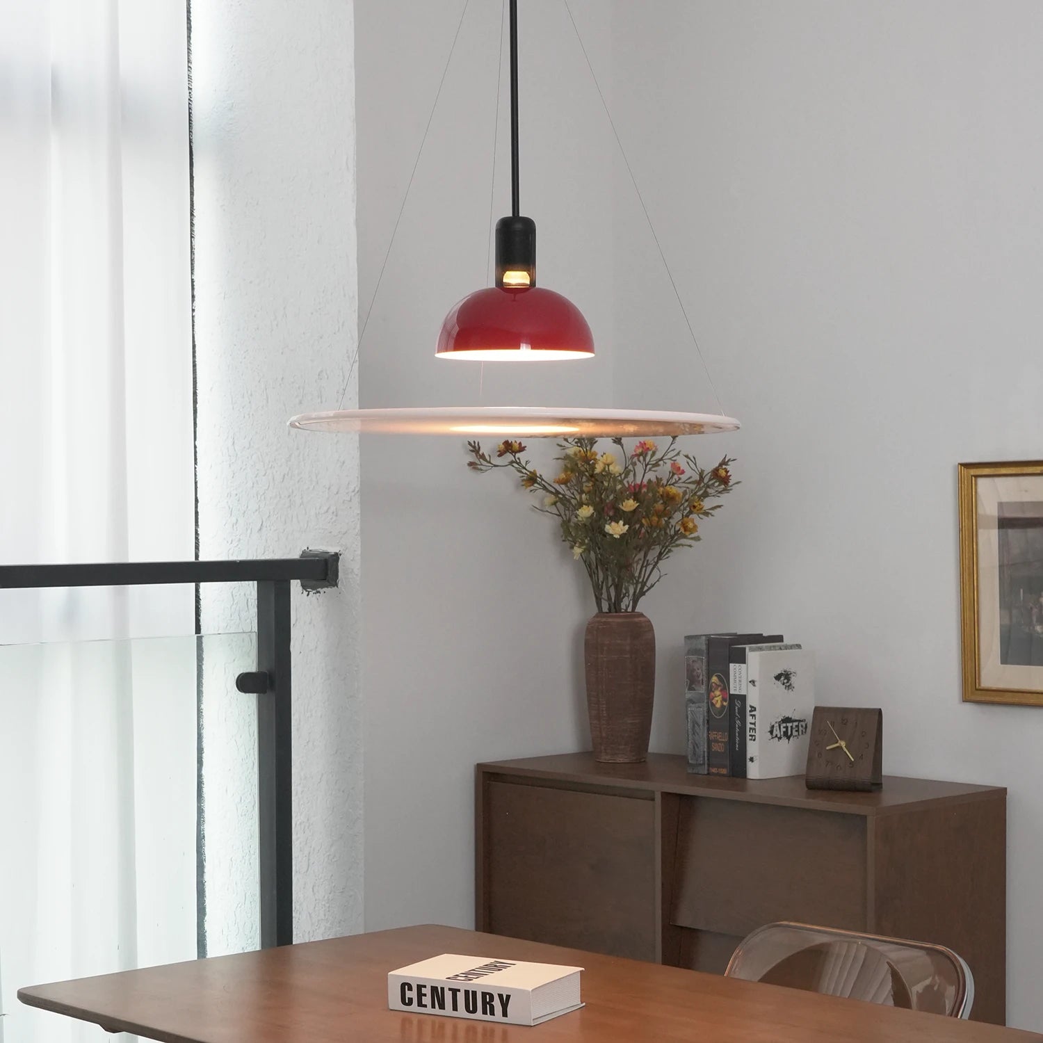 Frisbee Pendant Light - Mid-Century Dining Warmth | HoaiLamp