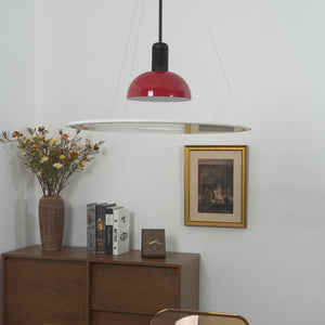 Frisbee Pendant Light - Sophisticated Dark Wood Tableau | HoaiLamp