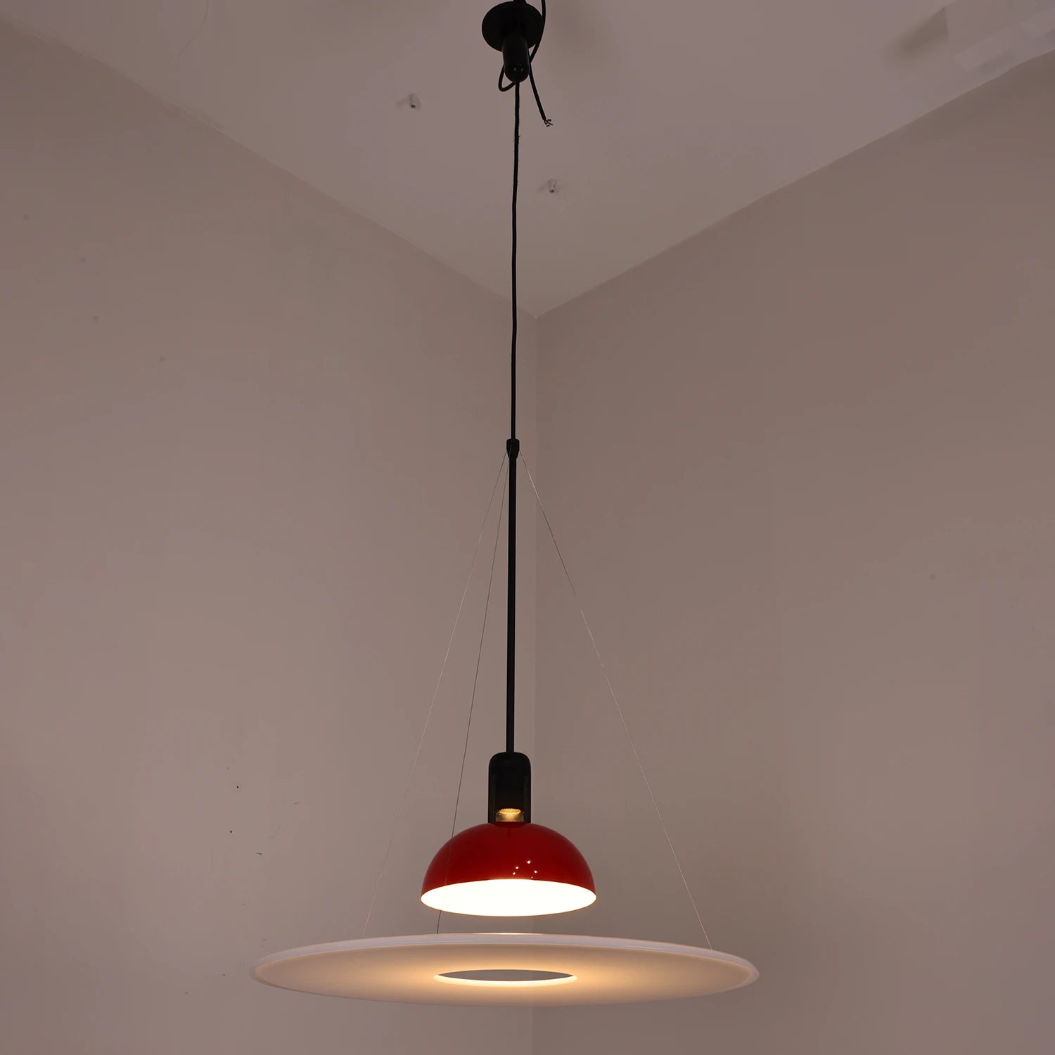 Frisbee Pendant Light - Radiant Red Warm Glow | HoaiLamp