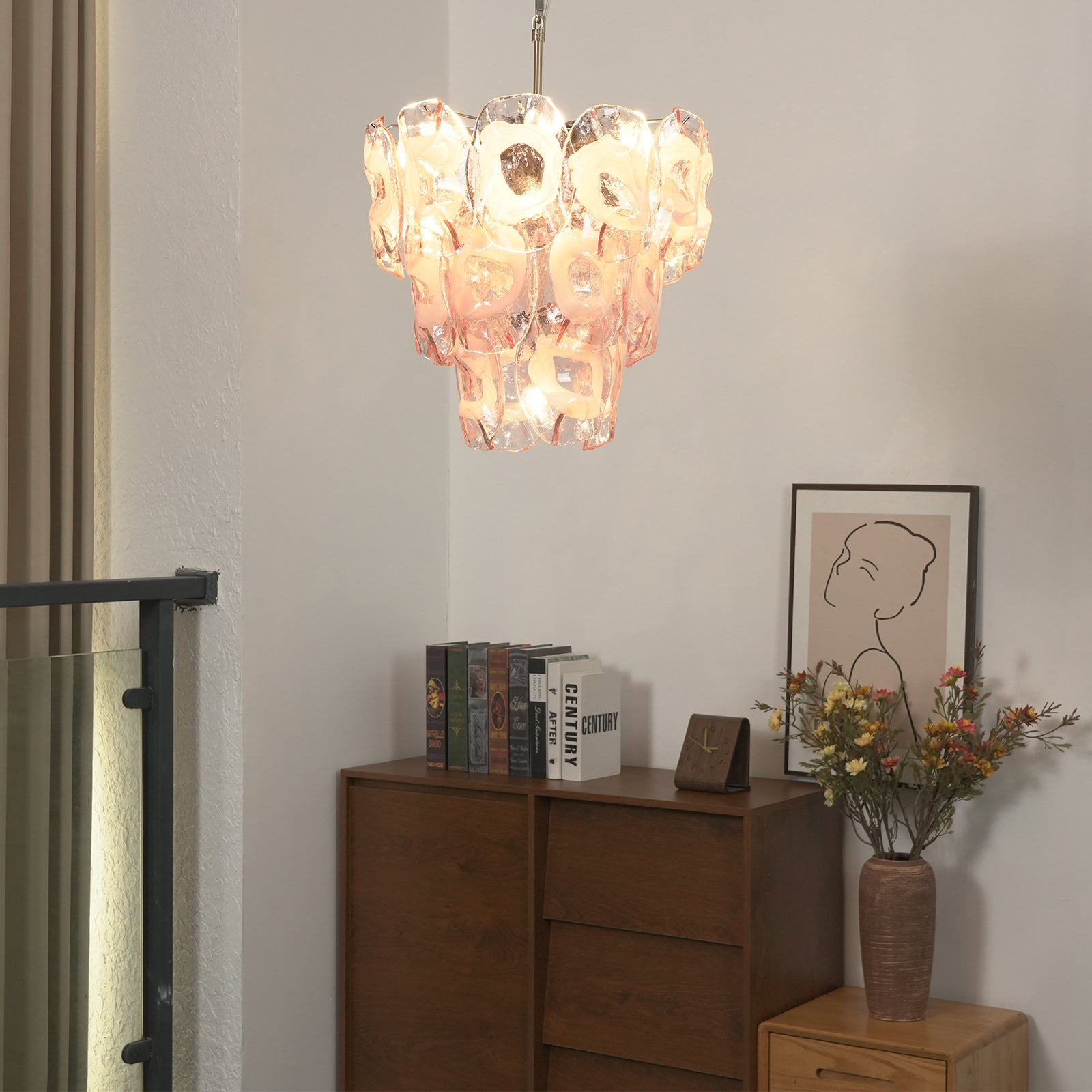 Frostelle Bloom Chandelier - Mid-Century Salon Accent | HoaiLamp