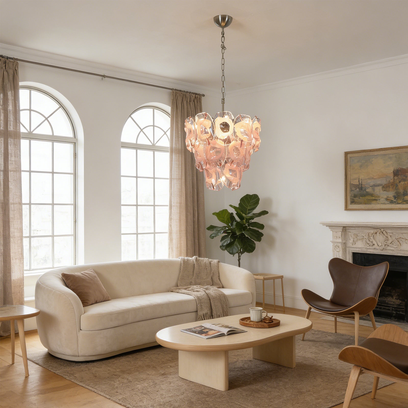 Frostelle Bloom Chandelier - Grand Archway Salon Layout | HoaiLamp