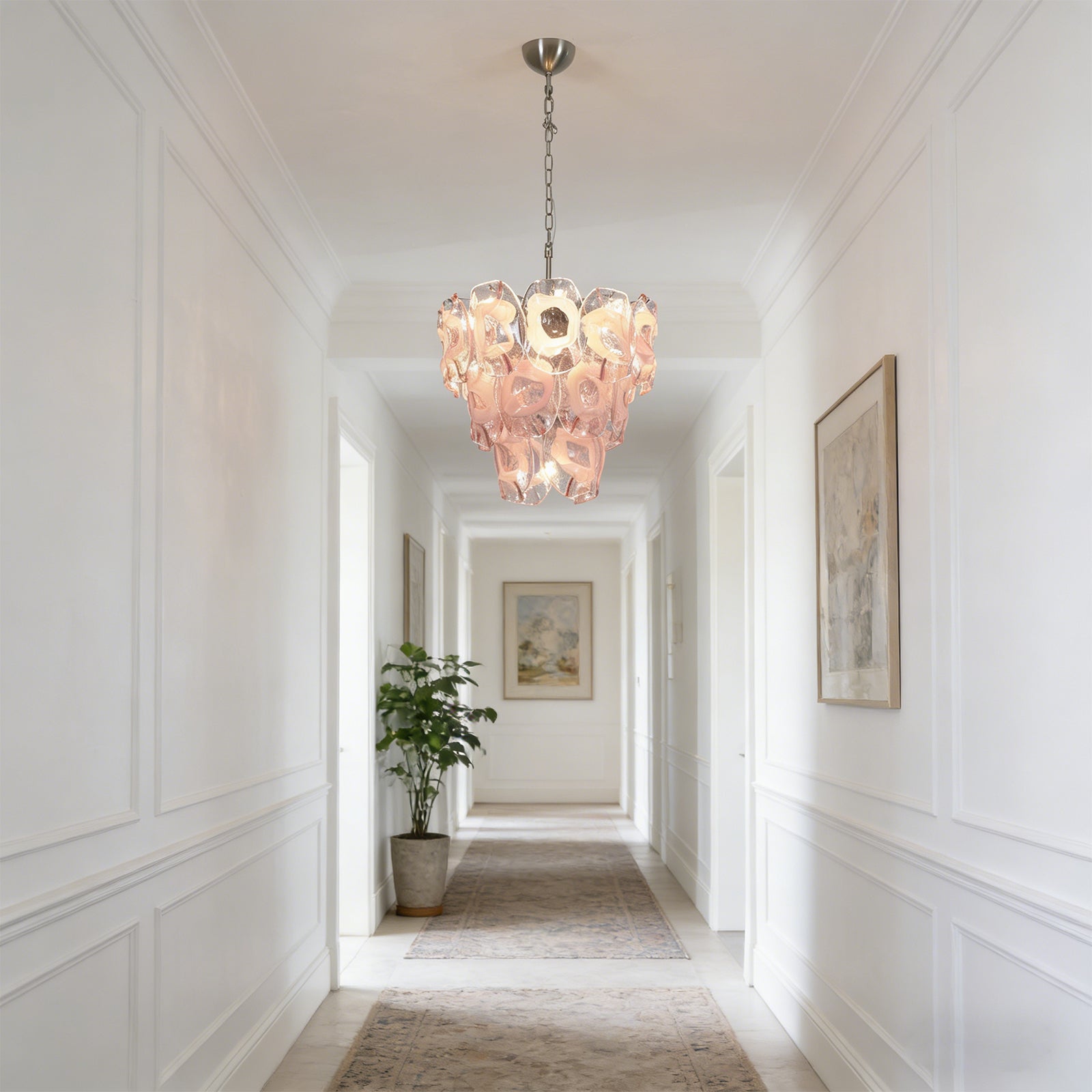 Frostelle Bloom Chandelier - Dreamy Corridor Perspective | HoaiLamp