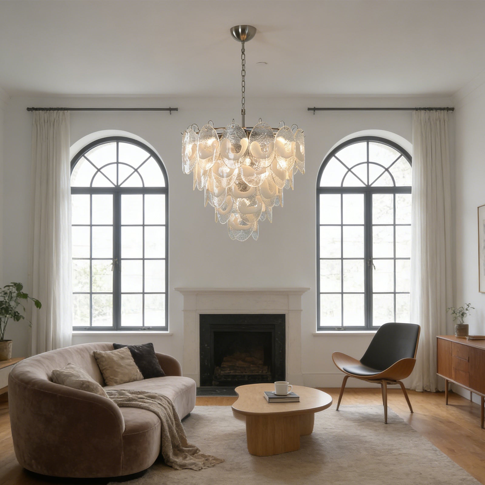 Frostelle Murano Chandelier - Grand Archway Living Space | HoaiLamp