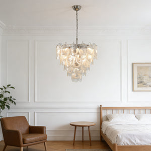 Frostelle Murano Chandelier - Serene Zen Bedroom Glow | HoaiLamp