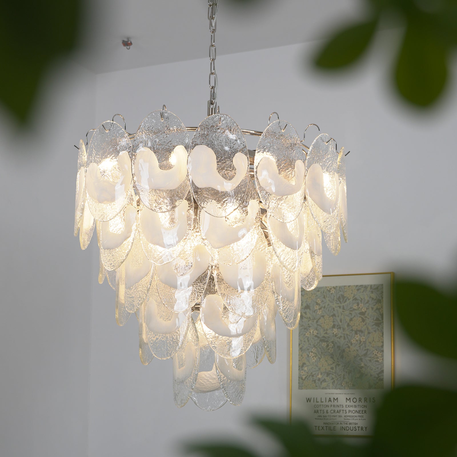 Frostelle Murano Chandelier - Radiant Botanical Ambiance | HoaiLamp