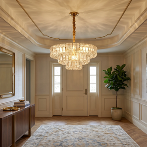 Glacii Ring Glass Chandelier - Grand Entryway Foyer Chandelier