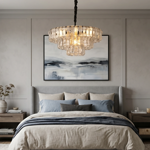 Glacii Ring Glass Chandelier - Luxurious Master Bedroom Chandelier