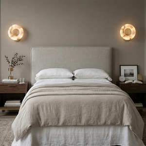 Halo Alabaster Wall Sconce - Serene Bedroom Nightlight | HoaiLamp