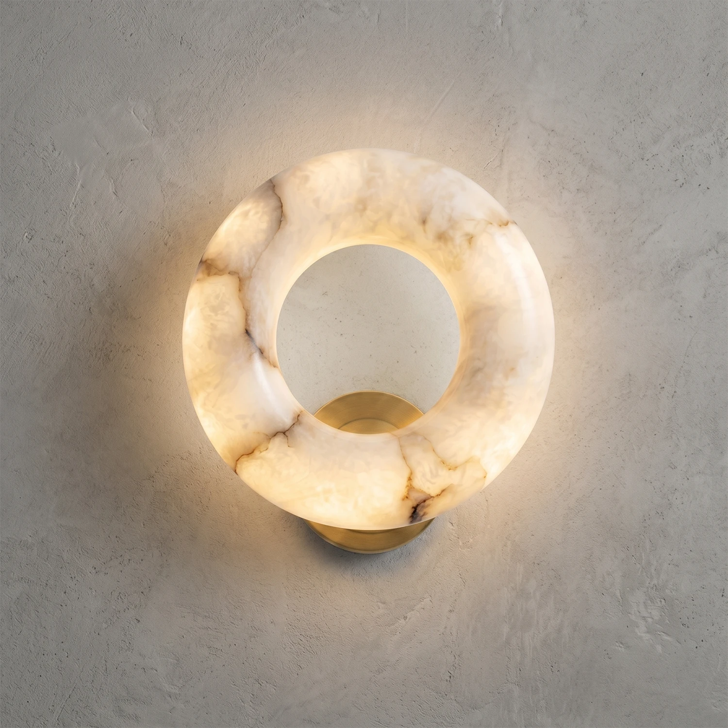 Halo Alabaster Wall Sconce - Bold Architectural Form Large | HoaiLamp