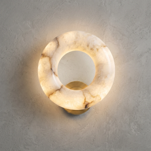 Halo Alabaster Wall Sconce - Bold Architectural Form Large | HoaiLamp