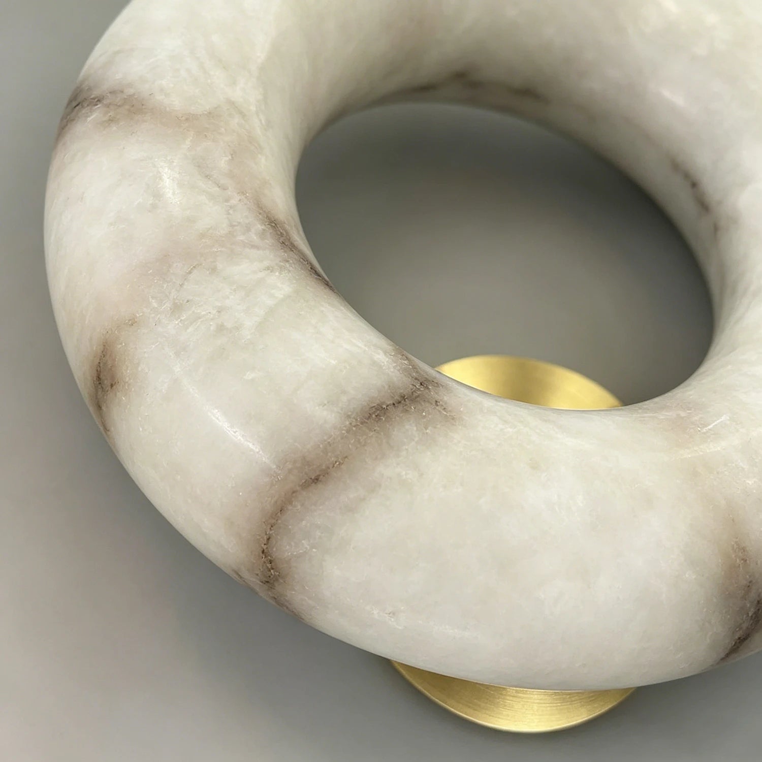 Halo Alabaster Wall Sconce - Natural Stone Grain Detail | HoaiLamp