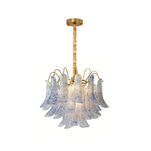 Murano Wave Point Chandelier - Icy Blue Studio View | HoaiLamp