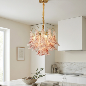 Murano Wave Point Chandelier - Radiant Sunny Dining Corner | HoaiLamp
