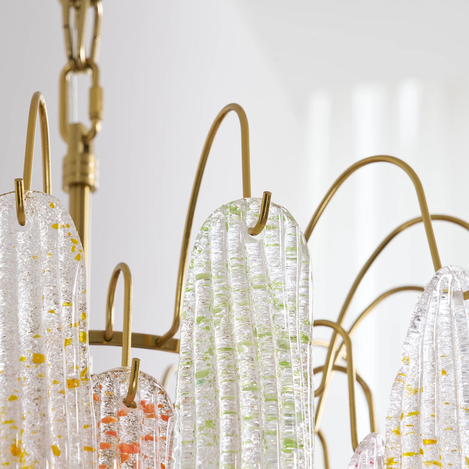  Murano Wave Point Chandelier - Refreshing Mint Green Model | HoaiLamp