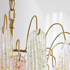  Murano Wave Point Chandelier - Refreshing Mint Green Model | HoaiLamp