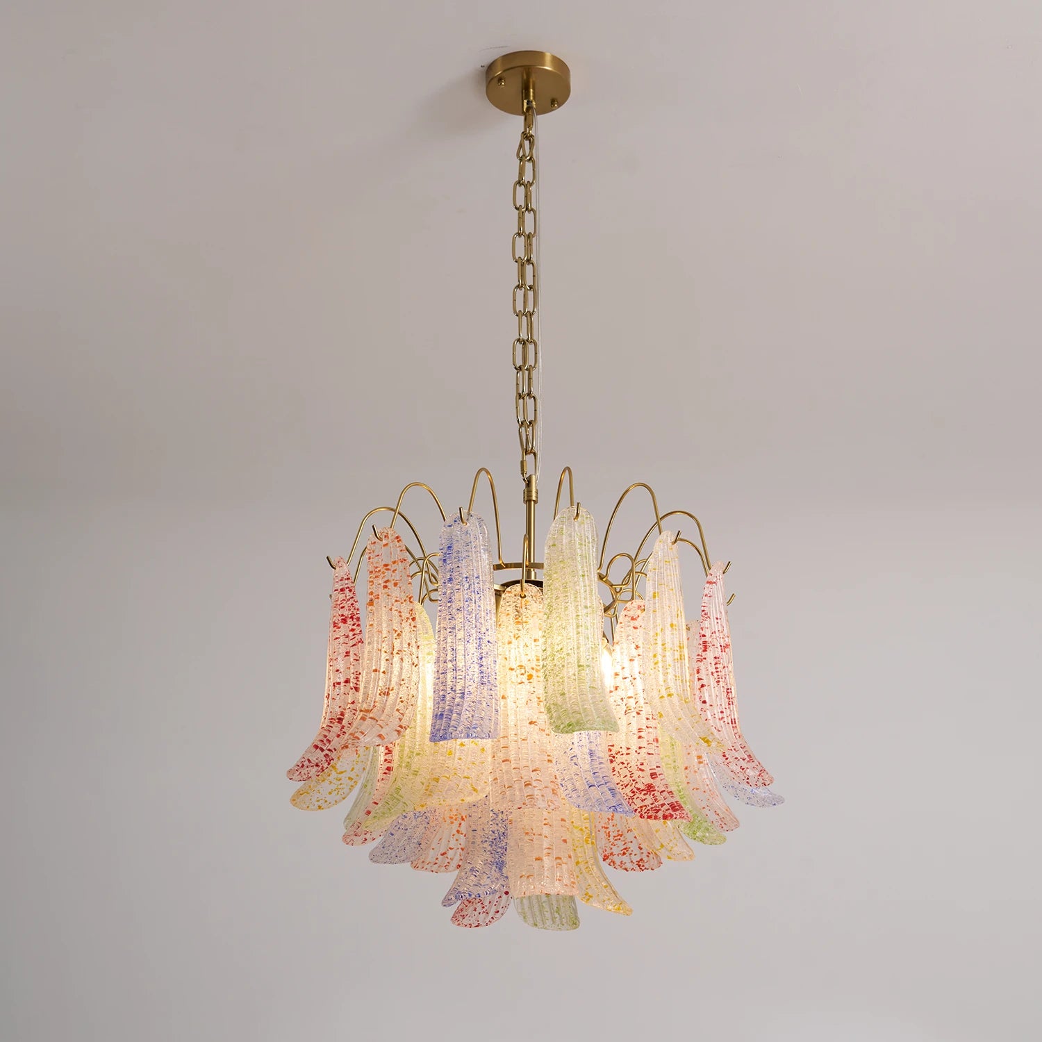 Murano Wave Point Chandelier - Balanced Pastel Palette | HoaiLamp