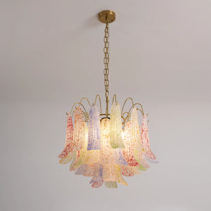 Murano Wave Point Chandelier - Balanced Pastel Palette | HoaiLamp