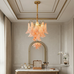 Murano Wave Point Chandelier - Elegant Vanity Ambiance | HoaiLamp