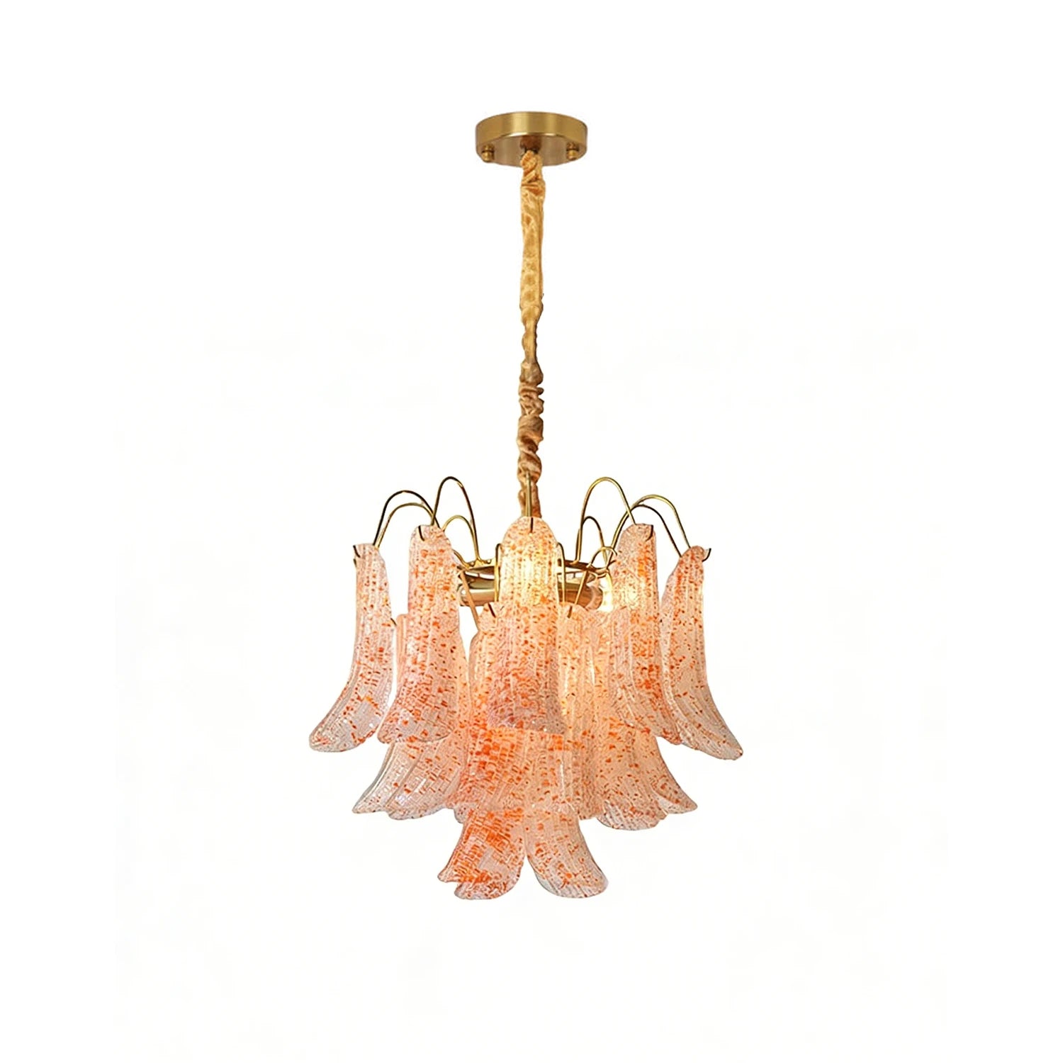 Murano Wave Point Chandelier - Earthy Terracotta Hue | HoaiLamp