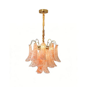 Murano Wave Point Chandelier - Earthy Terracotta Hue | HoaiLamp