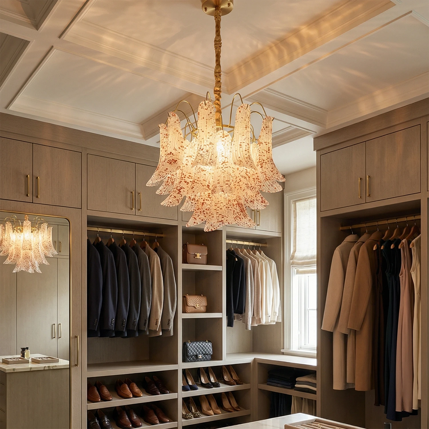 Murano Wave Point Chandelier - Luxury Walk-in Closet | HoaiLamp