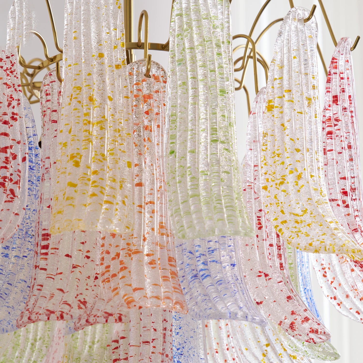 Murano Wave Point Chandelier - Balanced Pastel Palette | HoaiLamp