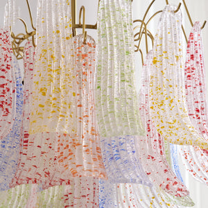 Murano Wave Point Chandelier - Balanced Pastel Palette | HoaiLamp