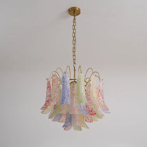 Murano Wave Point Chandelier - Studio Backdrop Silhouette | HoaiLamp