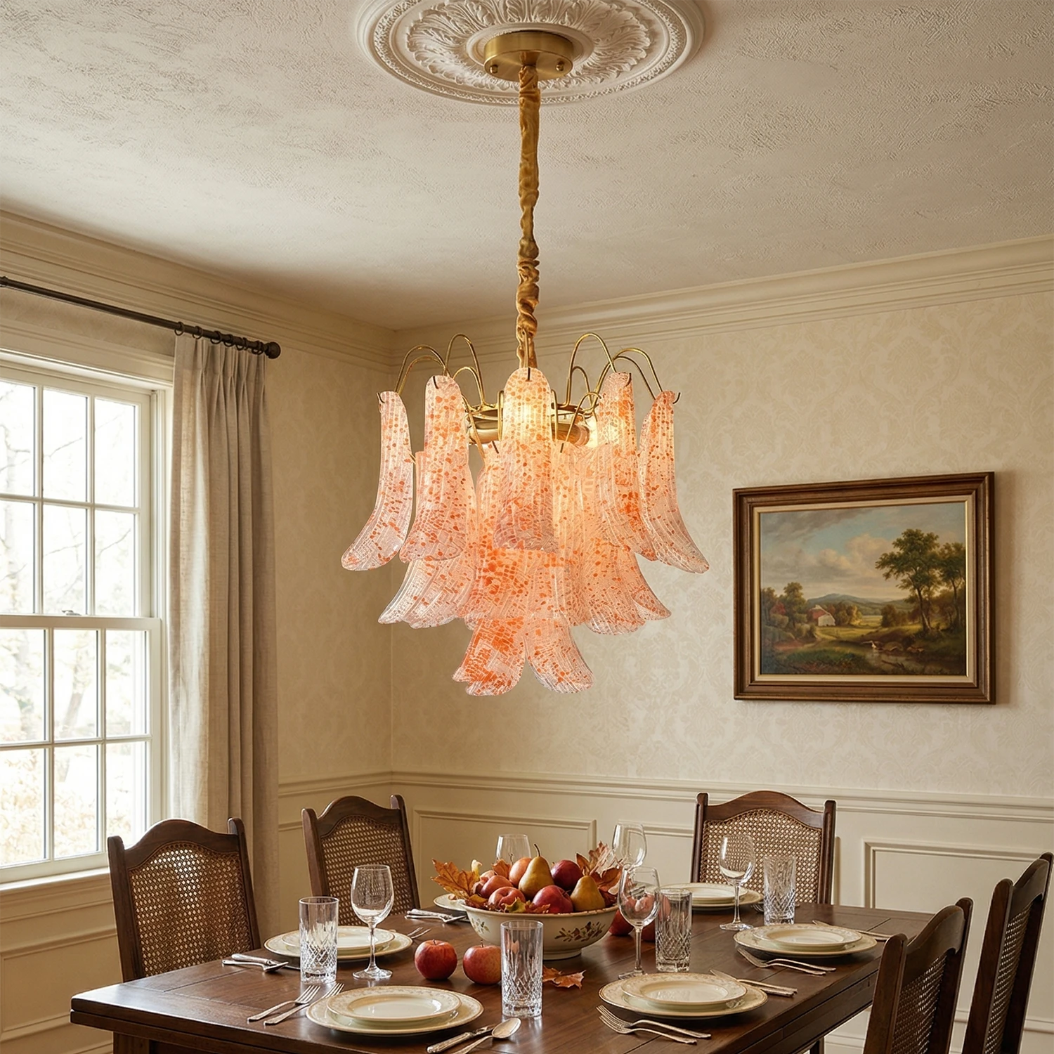 Murano Wave Point Chandelier - Classical Dining Grandeur | HoaiLamp