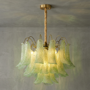 Murano Wave Point Chandelier - Verdant Spring Illumination | HoaiLamp